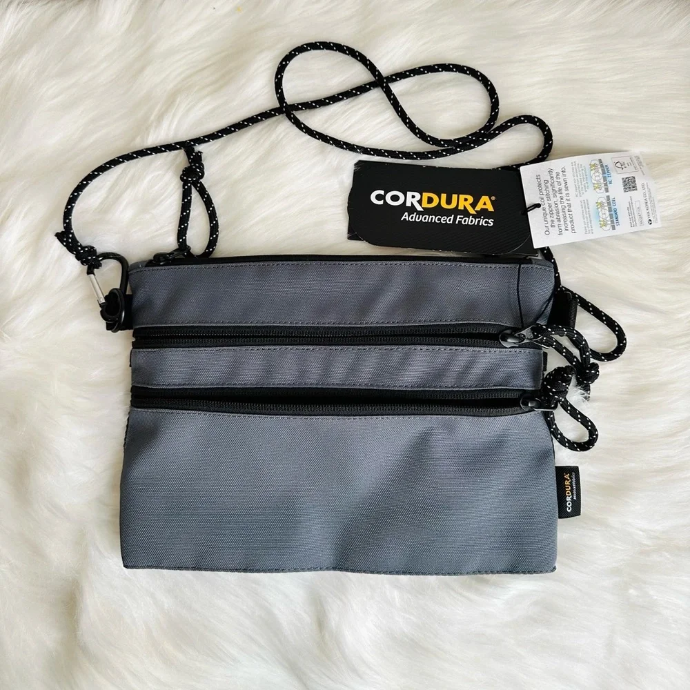 NWT Cordura Advanced Fabric Accessory Utility Pouch Dark Grey and Black